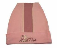 Czapka bawełniana niemowlęca- jasnoróżowa