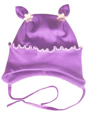 Czapka z falbanką turkusowa