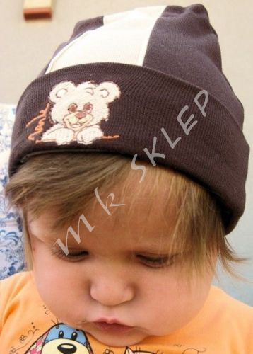 Czapka bawełniana roz.1-3 niebieska