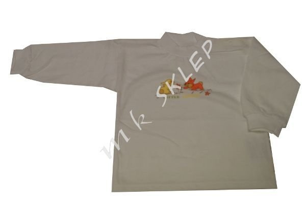 T-shirt z nadrukiem roz.74 biały