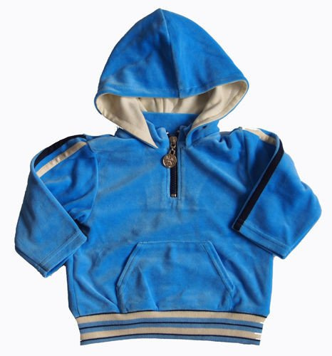 Bluza z weluru roz.74 niebieska