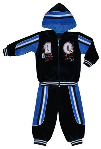 Komplet welur R1- granatowy