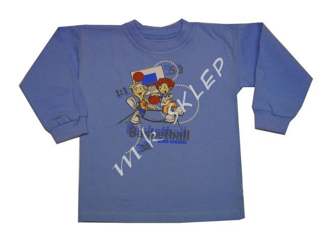 T-shirt z nadrukiem roz.92-98 błękitny