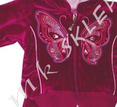 Komplet Motylek roz.62-80 ciemnoróżowy