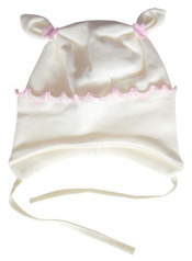 Czapka z falbanką turkusowa