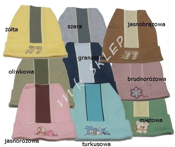 Czapka bawełniana roz.1-3 granatowa