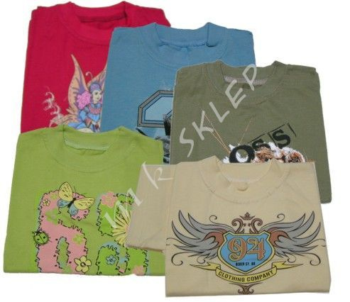 T-shirt z krótkim rękaw. roz.92-140 ciemnozielony
